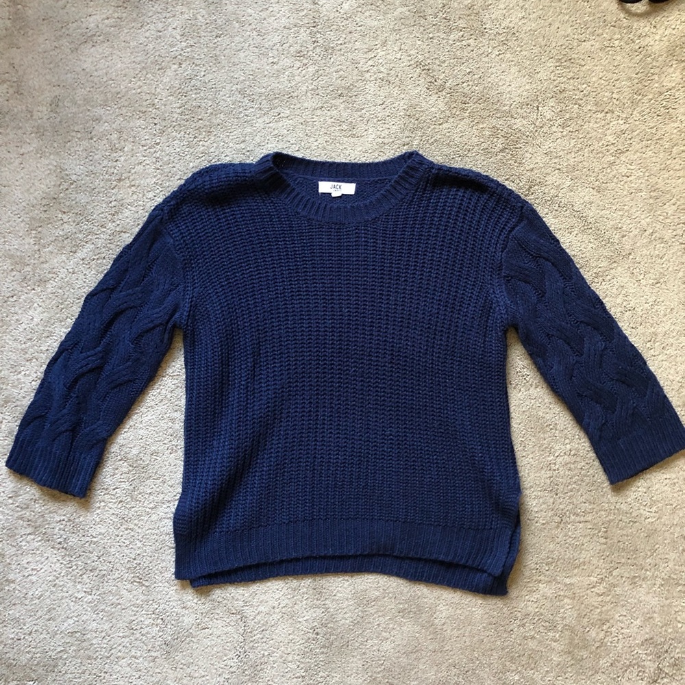 Textured Navy Sweater
